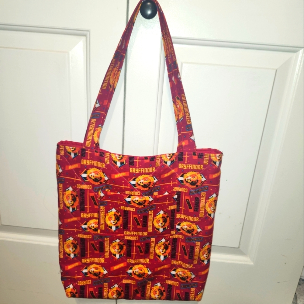 Handmade Tote featuring Harry Potter Gryffindor Print Medium Size